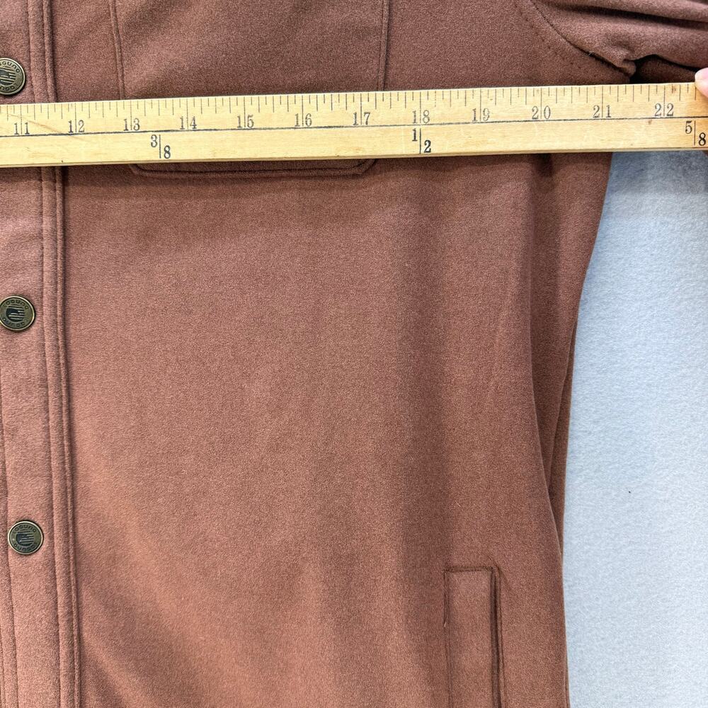 Laguna Shirt Jacket Men's M Brown Snap Front Shacket Fleece Outerwear Preppy - Picture 9 of 11